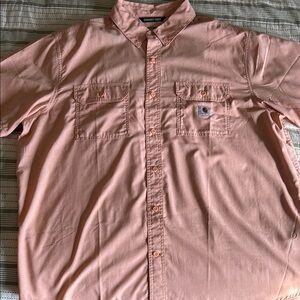 Carhartt Force Men's Orange Button-Up Shirt